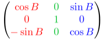 Rotation matrices and angular velocity vectors in the HapticWhirl device